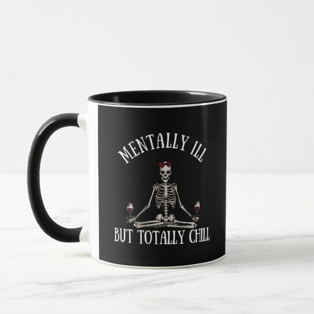 Caneca Mentalmente doente, mas com citações engraçadas (Esquerda)
