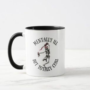 Caneca Mentalmente doente, mas com citações engraçadas