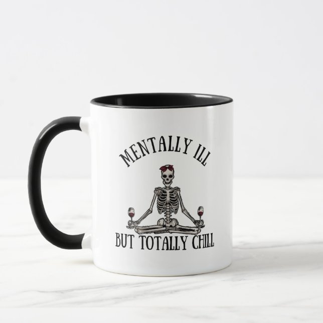 Caneca Mentalmente doente, mas com citações engraçadas (Esquerda)