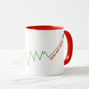 Caneca Mente de Negociação Boné Gráfico de Crescimento