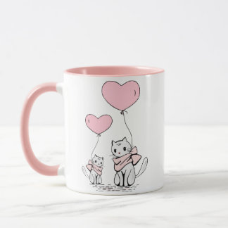 Caneca Meow Love: Gato Bonito Abraça Mug