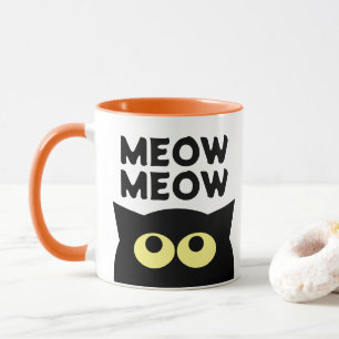 Caneca Meow Meow gato engraçado meme desenho animado pres