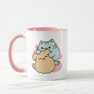 Caneca Meow & Woof Perfect Toga - Gato e Cachorro Bonitos