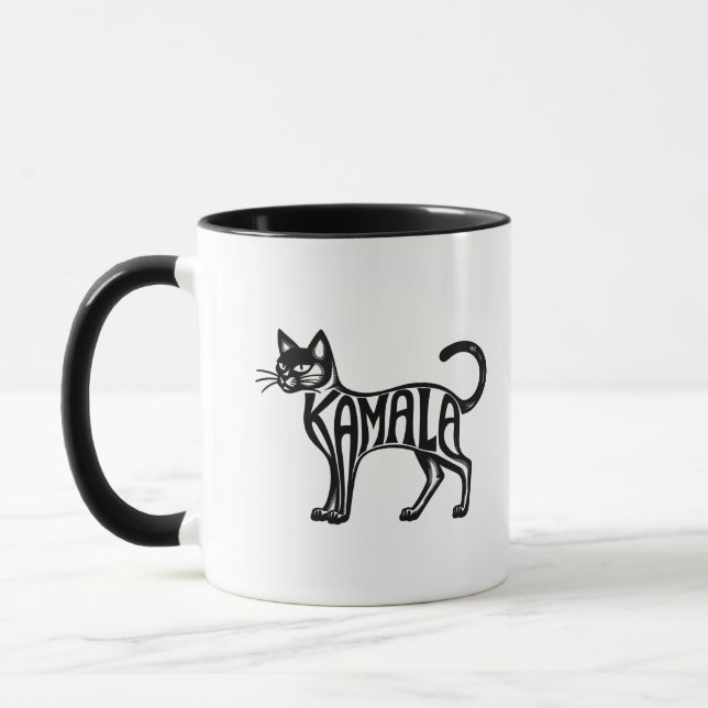 Caneca Meowmala Kamala Cat Lady Harris (Esquerda)
