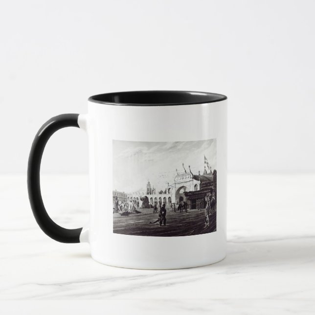 Caneca Mercado, gravado por Daniel Havell 1820 (Esquerda)