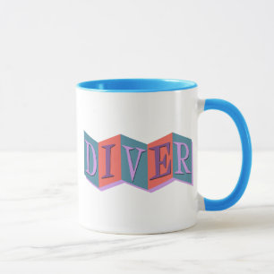 Caneca Mergulhador (letreiro retrô)