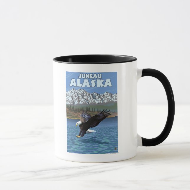 Caneca Mergulho Bald Eagle - Juneau, Alaska (Direita)