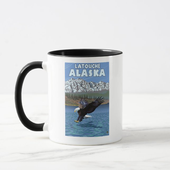 Caneca Mergulho Bald Eagle - Latouche, Alasca (Esquerda)