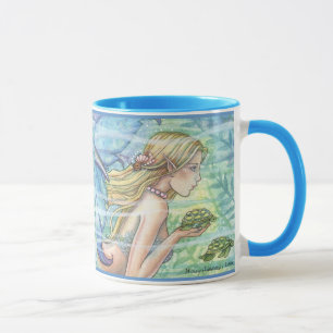 Caneca Mermaid e Sea Turtle Mug por Molly Harrison