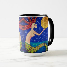 Caneca Mermaid Holding Moon Mug