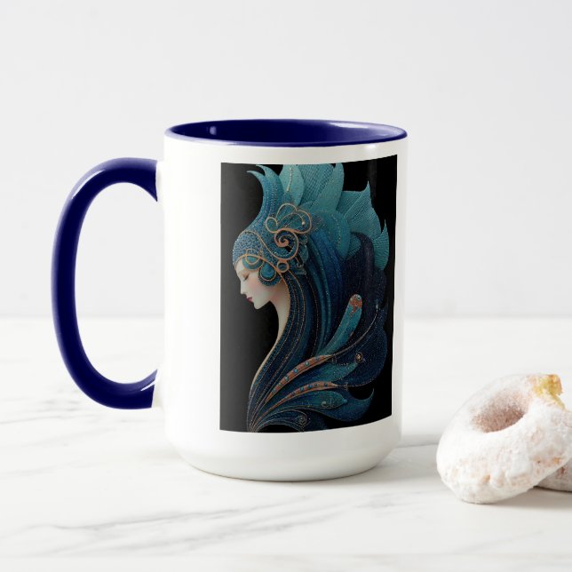 CANECA MERMAID NOIR #2 (Com Donut)
