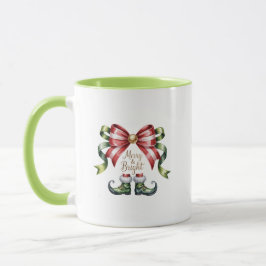Caneca Merry & Bright Christmas Mug • Candy Cane Elf Shoe