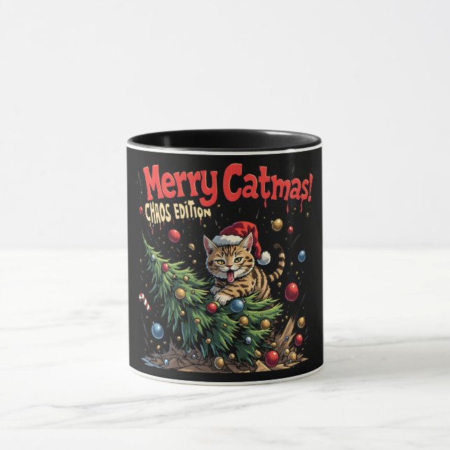 Caneca Merry Catmas – Chaos Edition (Centro)