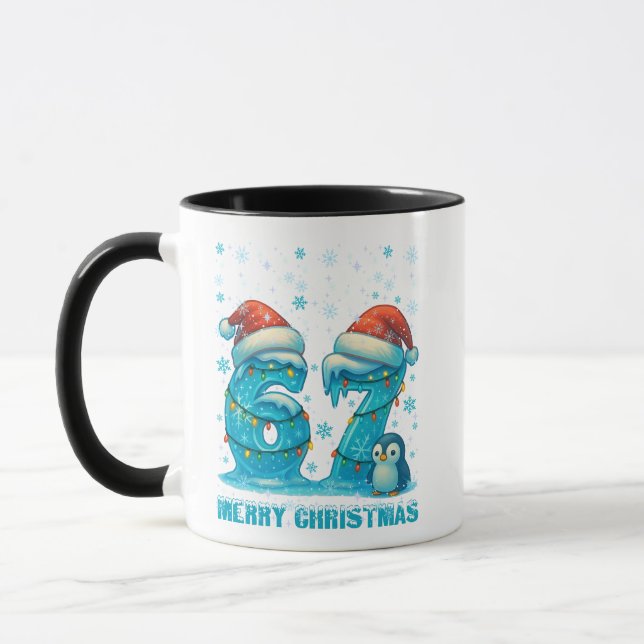 Caneca Merry Christmas 67 Frozen Numbers Christmas  (Esquerda)