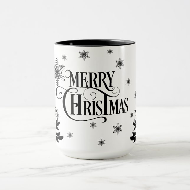 Caneca Merry Christmas and good Wisches (Centro)