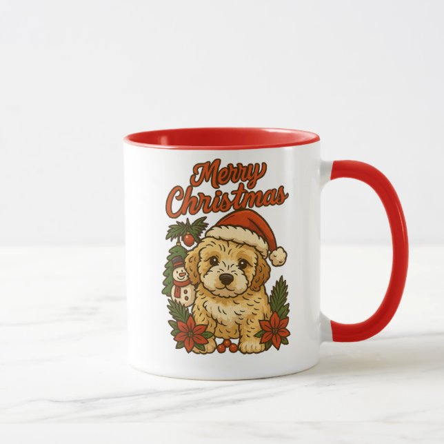 Caneca Merry Christmas Cockapoo Mug (Direita)