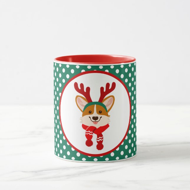 Caneca Merry Christmas Corgi Dog Mug (Centro)