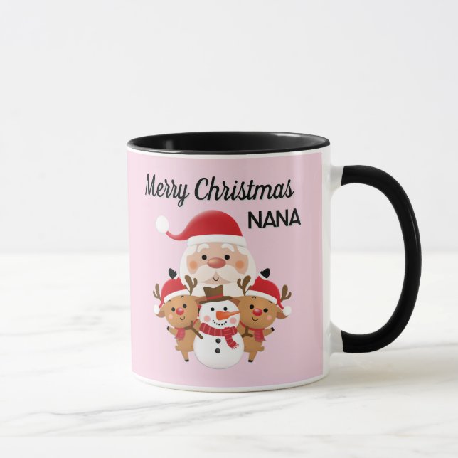 Caneca Merry Christmas nana gift Mug (Direita)