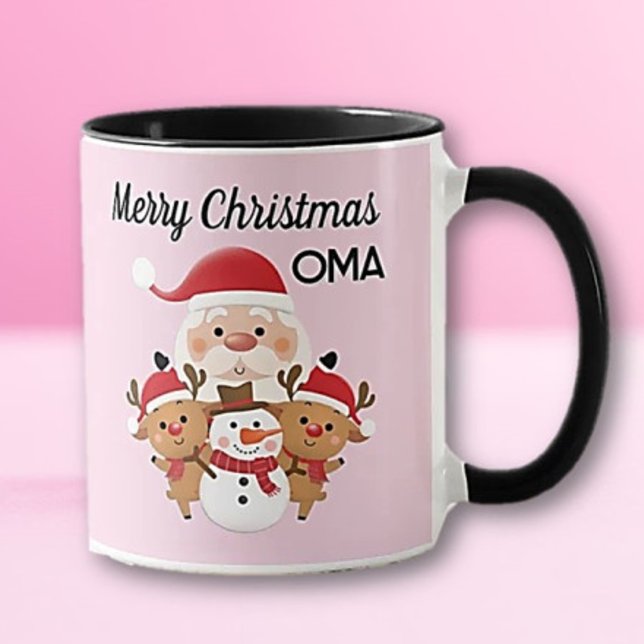 Caneca Merry Christmas OMA gift Mug (Criador carregado)