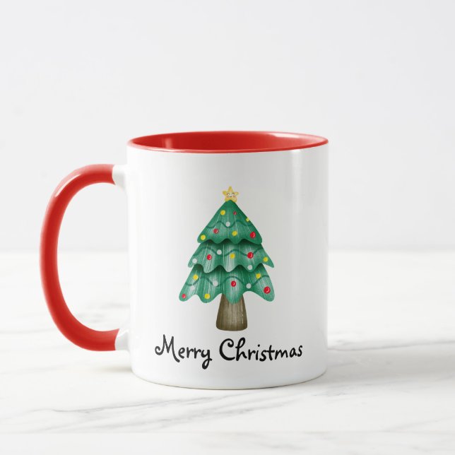 Caneca Merry Christmas Personalized Photo  (Esquerda)