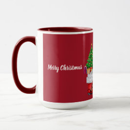 Caneca Merry Christmas Poodle Red Coffee
