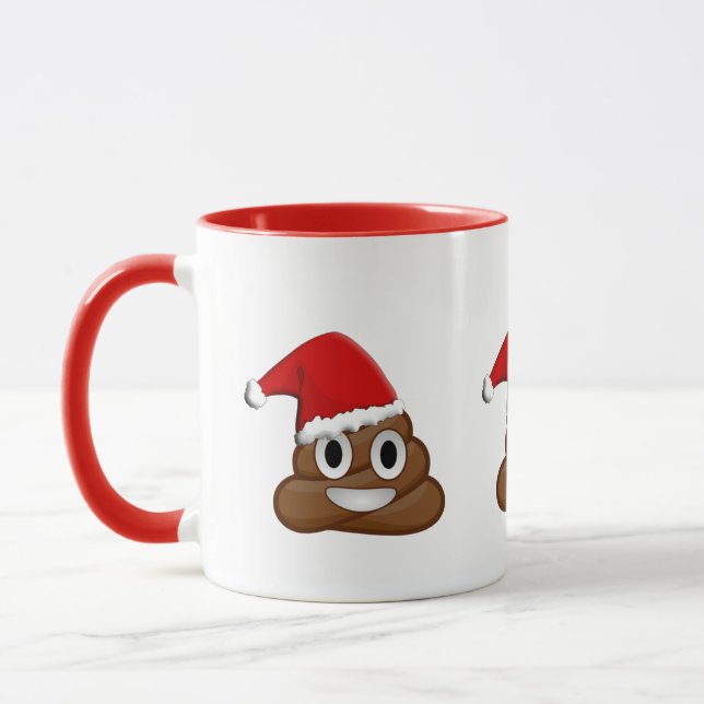 Caneca Merry Christmas poop emoji (Esquerda)