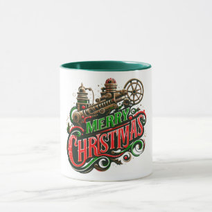 Caneca Merry Christmas steampunk