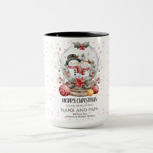 Caneca Merry Christmas To The World's Best Grandparents  (Centro)