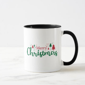 Caneca Merry Christmas Tree Holiday Mug, 11 oz
