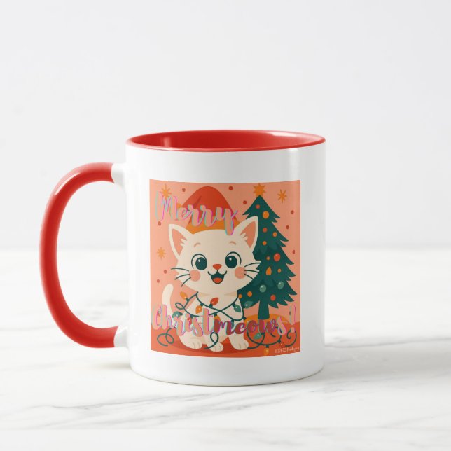 Caneca Merry Christmeows! Cat (Esquerda)