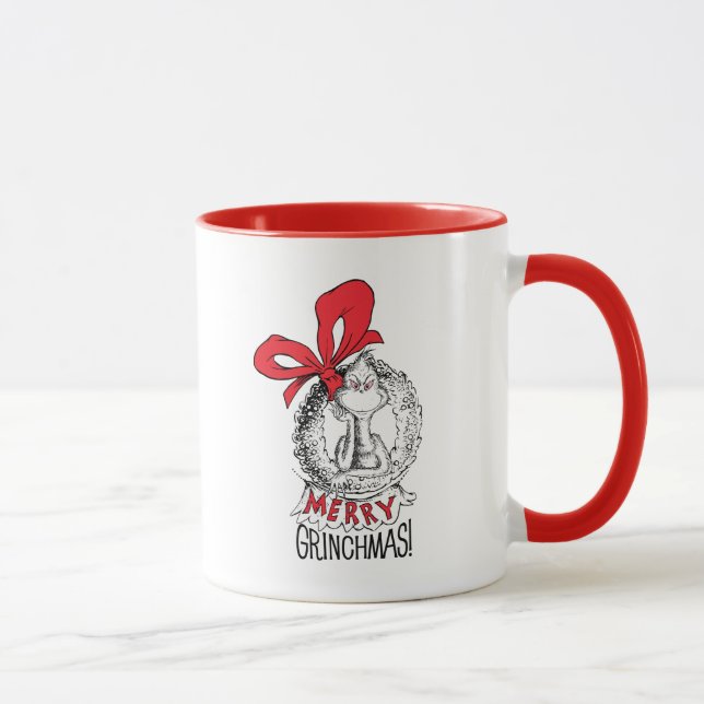Caneca Merry Grinchmas Wreath The Grinch (Direita)