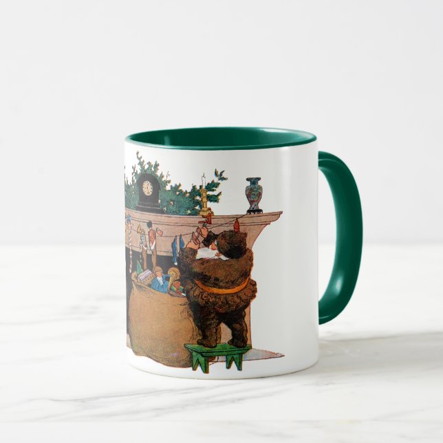 Caneca Merry Old Christmas Elf, Jessie Willcox Smith (Frente Esquerda)