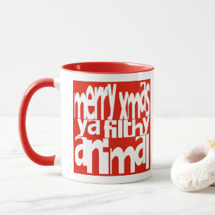Caneca Merry Xmas Ya Filthy Animal Christmas Mug