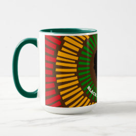 Caneca Mês da História Negra, Raios do Sol, Mulher Negra