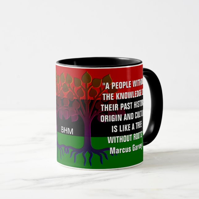 Caneca Mês de História Negra Mês de MonOGRAMA Marco Garve (Frente Esquerda)
