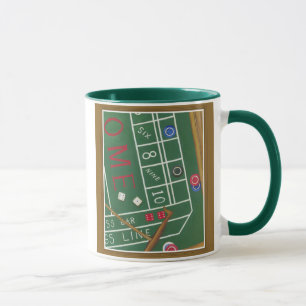 Caneca Mesa de cassino com Chips e Dice
