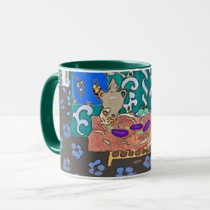Caneca Mesa de vida estática, adicionar texto, Mug