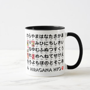 Caneca Mesa japonesa dos Hiragana & dos Katakana
