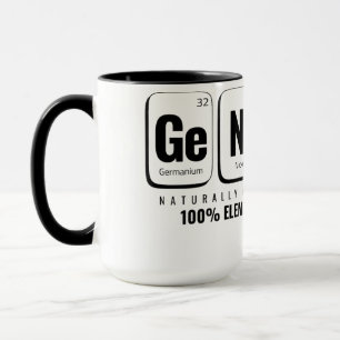 Caneca Mesa Periódica GENiUS - Design de Ciência Engraçad