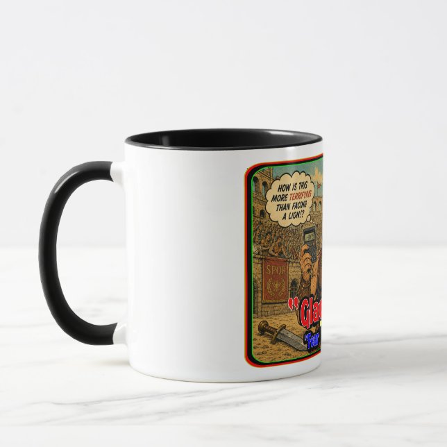 Caneca Mesmo Gladiadores Temem Impostos Camisa Divertida  (Esquerda)