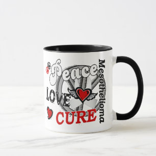 Caneca Mesotelioma da cura 2 do amor da paz