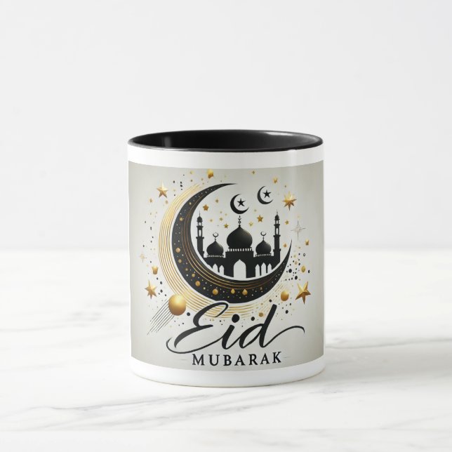 Caneca Mesquita do Crescente Luxusto Eid Mubarak (Centro)