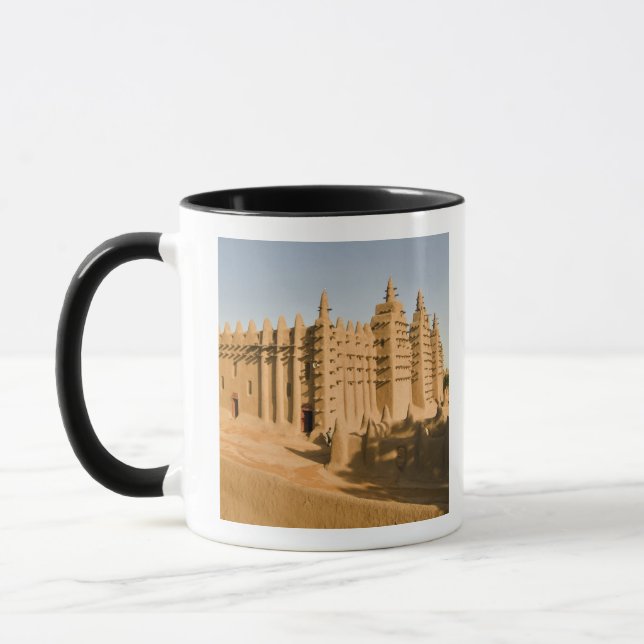 Caneca Mesquita em Djenne, um exemplo clássico de (Esquerda)