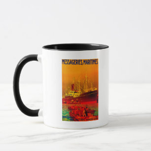 Caneca Messageries Maritimes Vintage PosterEuropa