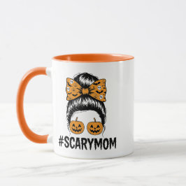 Caneca Messy Bun Scary Mom Halloween