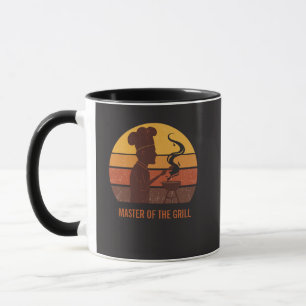 Caneca Mestre da Churrasqueira Personalizado Pai Retro Pô