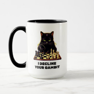 Caneca Mestre de Xadrez Gato Preto