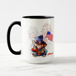 Caneca Metalfabeto USA Flag Mug