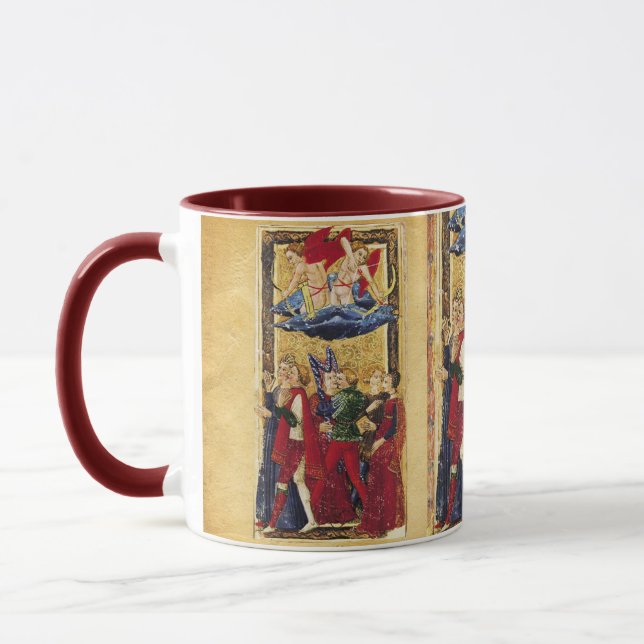 CANECA METAS ANTIGAS DE RENASCIMENTO, AMANTES GEM MONOGRA (Esquerda)