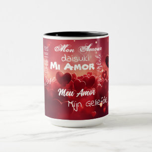 Caneca "Meu amor" em diferentes línguas